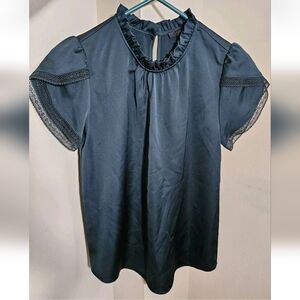 New!!! J.Crew ✨️ Elegant Black Ruffle Sleeve Blouse